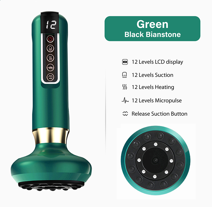 Smart Electric Vacuum Cupping Scraping Therapy Massager Heating Pulse and Infrared Therapy