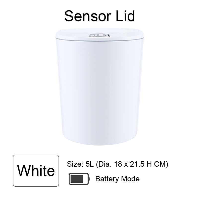 3L , 5L Round Sensor Lid Storage Box Trash Box