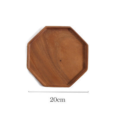 Japanese Lacquerless Acacia Wood Star Anise Tray