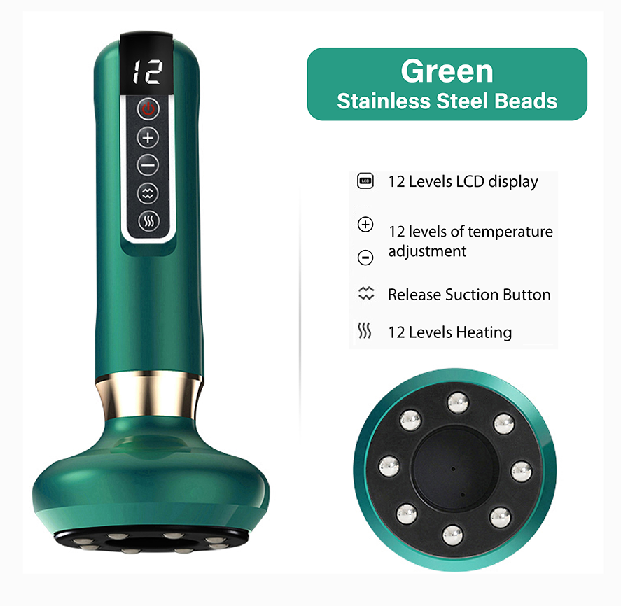 Smart Electric Vacuum Cupping Scraping Therapy Massager Heating Pulse and Infrared Therapy