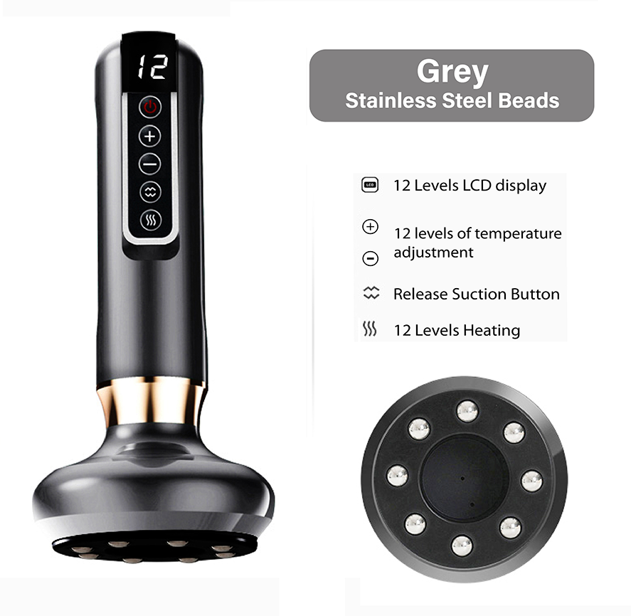 Smart Electric Vacuum Cupping Scraping Therapy Massager Heating Pulse and Infrared Therapy