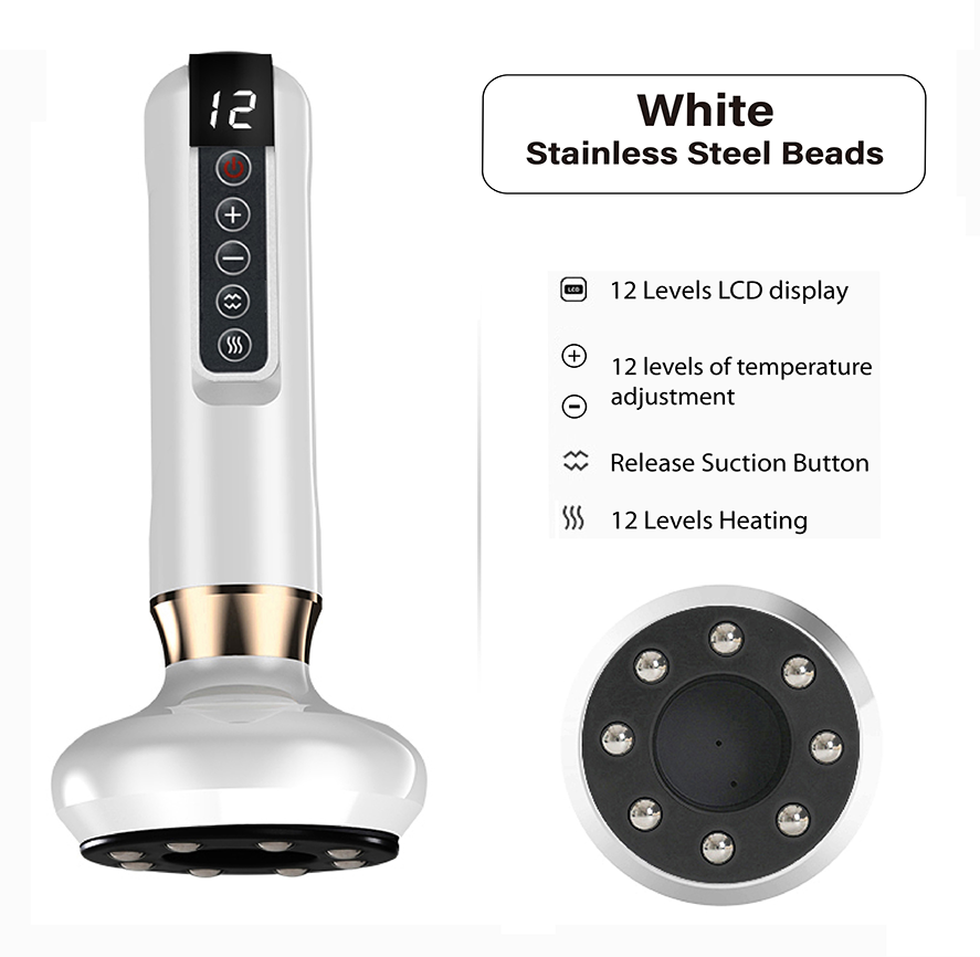 Smart Electric Vacuum Cupping Scraping Therapy Massager Heating Pulse and Infrared Therapy