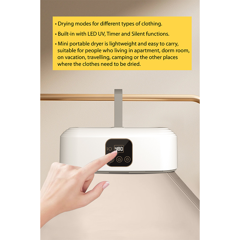 Portable Electric Clothes Dryer with Remote Control and Foldable function, Mini Drying Machine with Foldable Bag, Suitable For home, apartment, dorm room, on vacation, travelling and camping