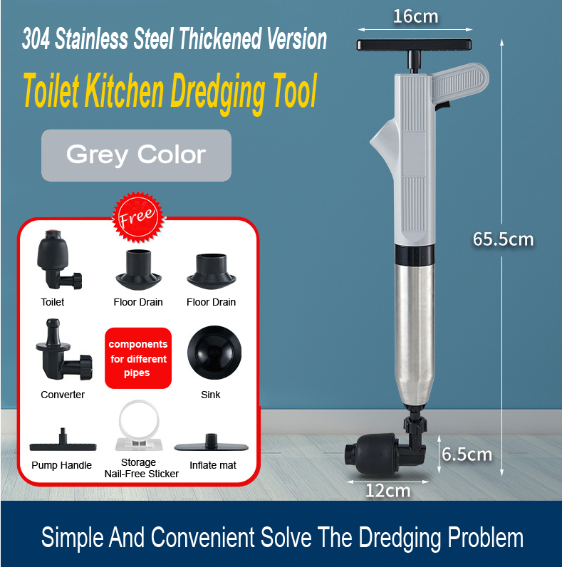 Toilet Household Pipe Unclogging Artifact Sewer Toilet Kitchen Dredging Tool Toilet Blocked Toilet Plunger