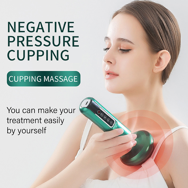 Smart Electric Vacuum Cupping Scraping Therapy Massager Heating Pulse and Infrared Therapy