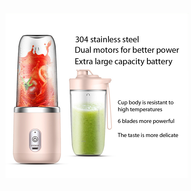 The newest Portable Mini Juicer, Wireless Rechargeable Juicing Cup with Lids, Personal Blender, Easy to Clean, for Driver, Kitchen, Juices, Baby Food, Outdoors