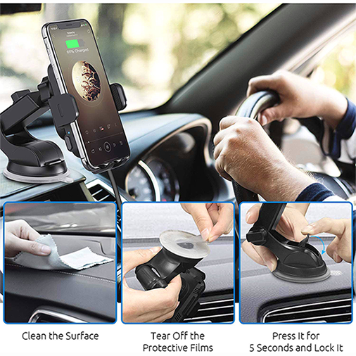 Wireless Car Charger, 15W Fast Charging Auto Clamping Car Charger Phone Mount Phone Holder fit for iPhone 15 14 13 12 11 Pro Max Xs, Samsung Galaxy S23 Ultra S22 S21 S20, S10+ S9+ Note 9, etc