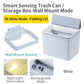 6L / 8L Rectangle Sensor Folding Lid Storage Box Trash Box LED Light