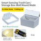 6L / 8L Rectangle Sensor Folding Lid Storage Box Trash Box LED Light