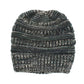 Mixed Color Knitted Wool Hat Ladies Non-labeled Ponytail Hat