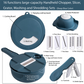 Handheld Chopper, Slicer, Grater, Mashing and Shredding for Vegetable, Potato, Radish, Carrot, Multifunctional Blades, Brush and Peeler with Container and Drain Basket. All in one sets