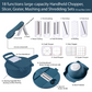 Handheld Chopper, Slicer, Grater, Mashing and Shredding for Vegetable, Potato, Radish, Carrot, Multifunctional Blades, Brush and Peeler with Container and Drain Basket. All in one sets