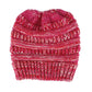 Mixed Color Knitted Wool Hat Ladies Non-labeled Ponytail Hat