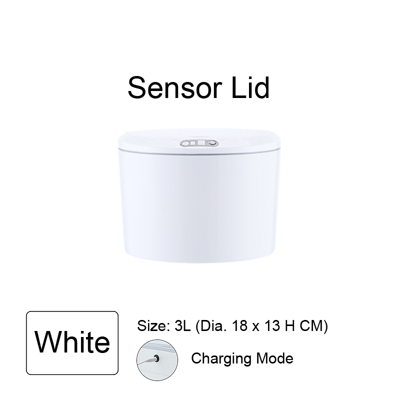 3L , 5L Round Sensor Lid Storage Box Trash Box