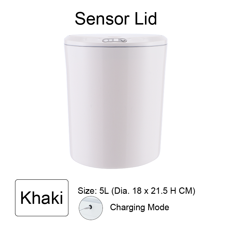 3L , 5L Round Sensor Lid Storage Box Trash Box
