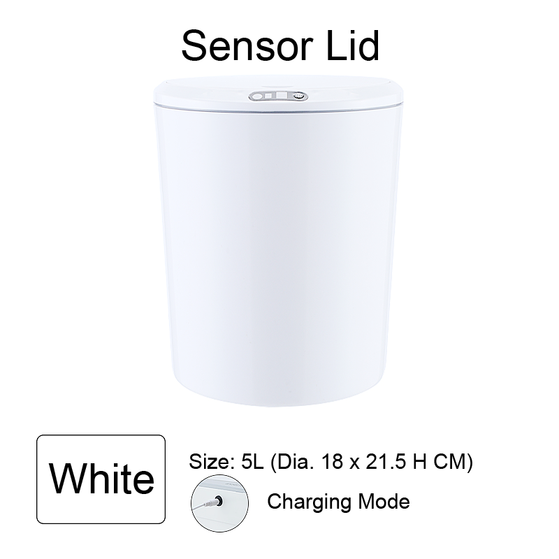 3L , 5L Round Sensor Lid Storage Box Trash Box
