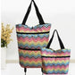 2 in 1 Foldable Shopping Cart with Wheels Premium Oxford Fabric Multifunction Shopping Bag Organizer High Capacity