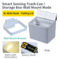 6L / 8L Rectangle Sensor Folding Lid Storage Box Trash Box LED Light