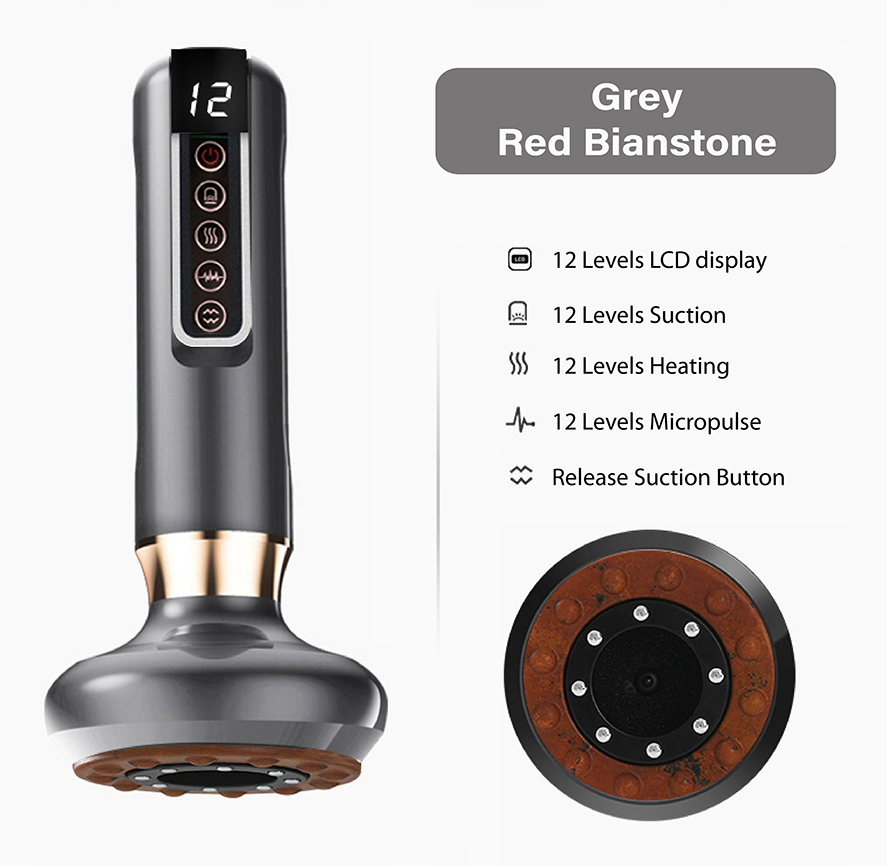 Smart Electric Vacuum Cupping Scraping Therapy Massager Heating Pulse and Infrared Therapy