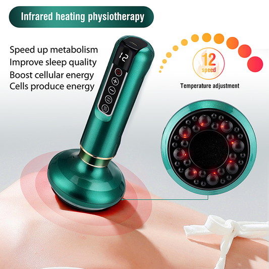 Smart Electric Vacuum Cupping Scraping Therapy Massager Heating Pulse and Infrared Therapy