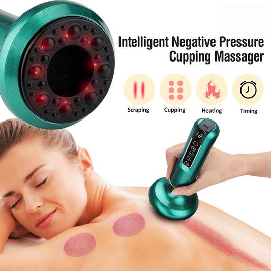 Smart Electric Vacuum Cupping Scraping Therapy Massager Heating Pulse and Infrared Therapy