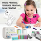 Mini Portable Small Printer, Sticker Printer Machine, Study Printer for Pictures, Photos, Journals, DIY, Compatible with Phone & Tablet