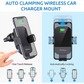 Wireless Car Charger, 15W Fast Charging Auto Clamping Car Charger Phone Mount Phone Holder fit for iPhone 15 14 13 12 11 Pro Max Xs, Samsung Galaxy S23 Ultra S22 S21 S20, S10+ S9+ Note 9, etc