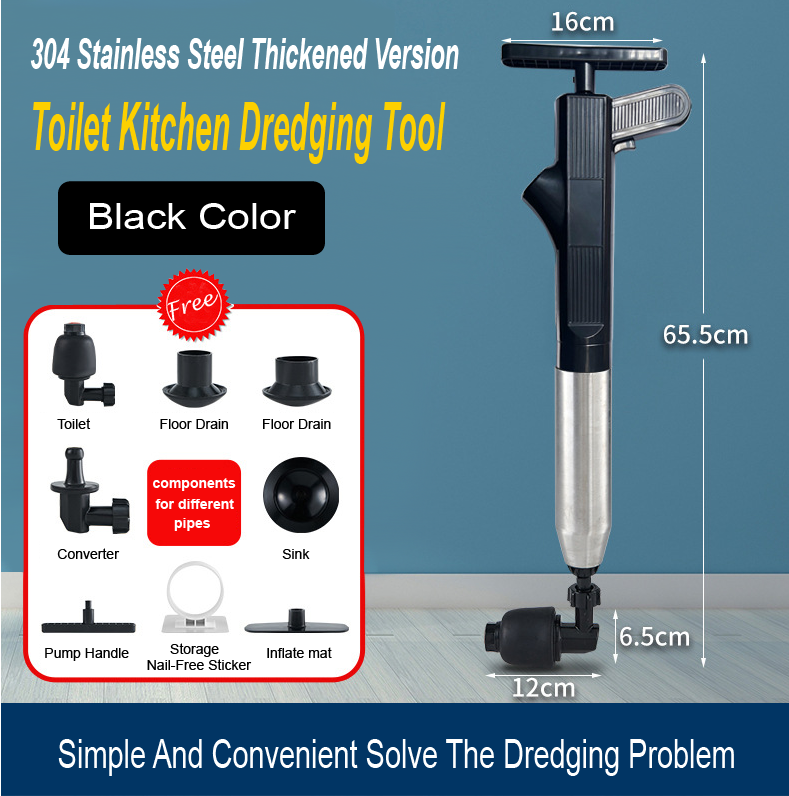 Toilet Household Pipe Unclogging Artifact Sewer Toilet Kitchen Dredging Tool Toilet Blocked Toilet Plunger