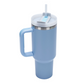 40 oz Ice Flow Stainless Steel Tumbler with Straw, Vacuum Insulated Water Bottle for Home, Office, Car, Outdoors, Reusable Cup with Straw Leak Resistant Flip