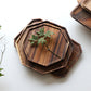 Japanese Lacquerless Acacia Wood Star Anise Tray