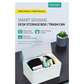 6L / 8L Rectangle Sensor Folding Lid Storage Box Trash Box LED Light
