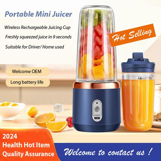 The newest Portable Mini Juicer, Wireless Rechargeable Juicing Cup with Lids, Personal Blender, Easy to Clean, for Driver, Kitchen, Juices, Baby Food, Outdoors