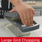 Chopper, Slicer and Grater for Vegetable, Melons, Onion, Garlic, Radish, Carrot, Chocolate, Cheese, Potatoes, Tomatoes, Cucumbers, Ginger. Multifunctional Blades