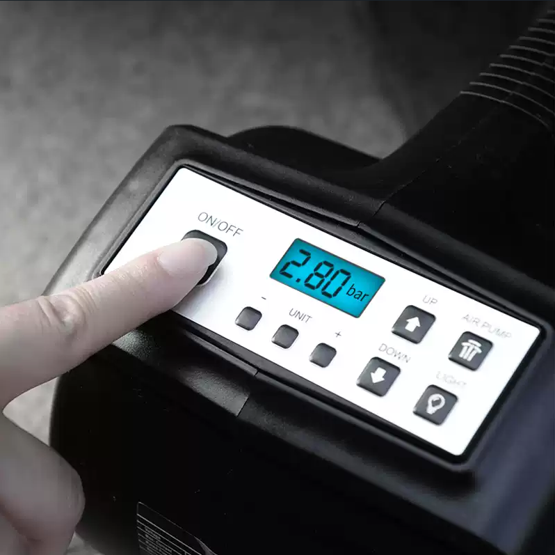 Electric Car Jack Set (Heightened Version), Electric Jack, Air Pump with Digital Display, Tire Pressure Tester, LED Light and Electric Impact Wrench